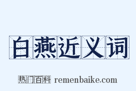 白燕近义词是什么意思的图片